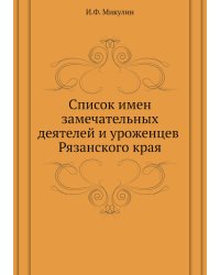 Список имен замечательных деятелей и уроженцев Рязанского края