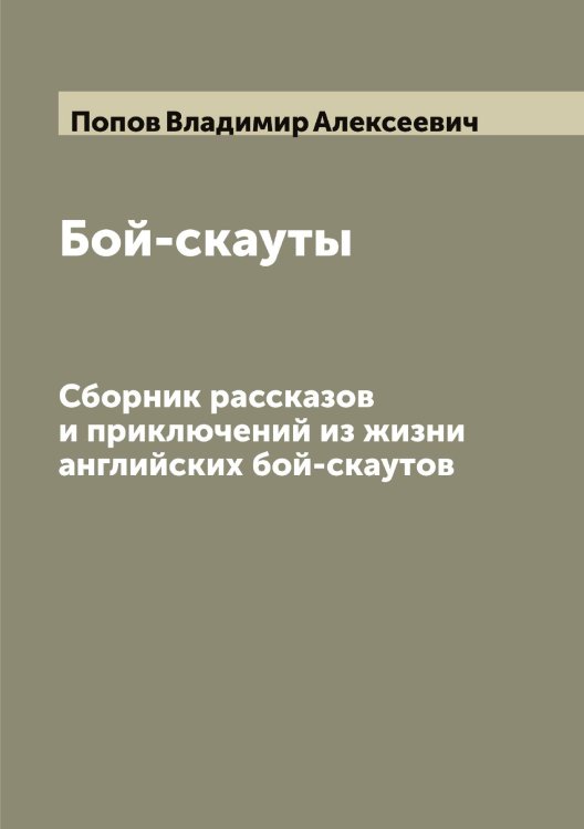 Обложка книги «Бой-скауты» — Попов Владимир Алексеевич, ISBN 9785519790611