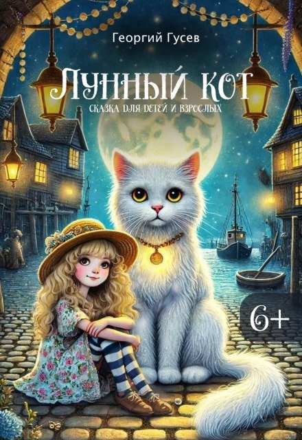 Обложка книги «Лунный кот. Сказка для детей и взрослых.» — Георгий Гусев, ISBN 9785524048745
