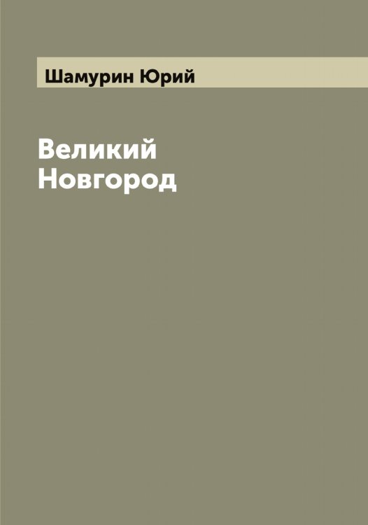 Обложка книги «Великий Новгород» — Шамурин Юрий, ISBN 9785521306305