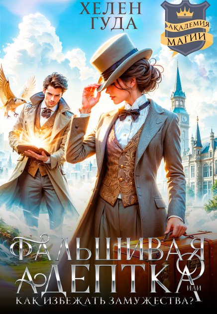 Фальшивая адептка или как избежать замужества Обложка книги «Фальшивая адептка или как избежать замужества» — Хелен Гуда, ISBN 9785524043580