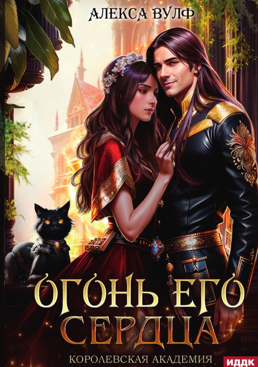 Обложка книги «Огонь его сердца. Королевская Академия» — Алекса Вулф, ISBN 9785517118172
