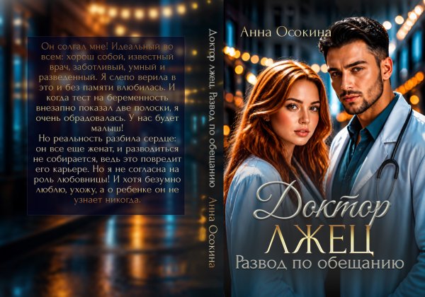 Обложка книги «Доктор Лжец. Развод по обещанию» — Анна Осокина, ISBN 9785524045775