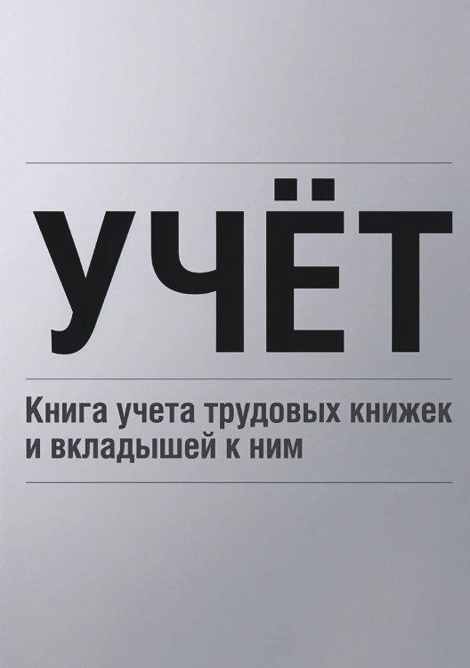 Обложка книги «Книга учета трудовых книжек и вкладыщей к ним, дизайн: "Ментранпаж", 100 страниц» — Нет автора, ISBN 9785521988396