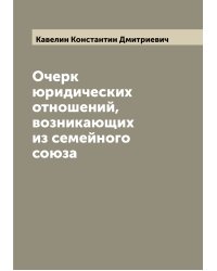 Очерк юридических отношений, возникающих из семейного союза