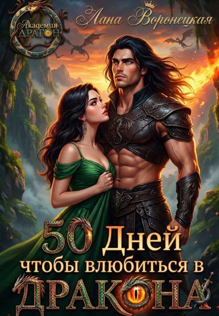 50 дней, чтобы влюбиться в дракона Обложка книги «50 дней, чтобы влюбиться в дракона» — Лана Воронецкая, ISBN 9785524034151