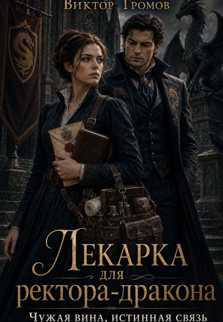 Обложка книги «Лекарка для ректора-дракона.Чужая вина, истинная связь» — Виктор Громов, ISBN 9785524044655