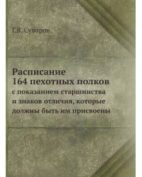Расписание 164 пехотных полков, с показанием старшинства и знаков отличия, которые должны быть им присвоены