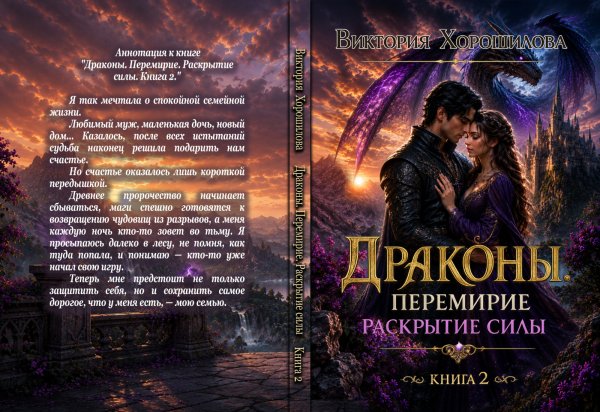 Обложка книги «Драконы. Перемирие. Раскрытие силы. Книга 2.» — Виктория Хорошилова, ISBN 9785524027412