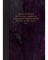 Экономическое состояние городских поселений европейской России в 1861-62 гг.