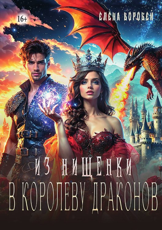 Обложка книги «Из нищенки в королеву драконов» — Елена Воробей, ISBN 9785521948857