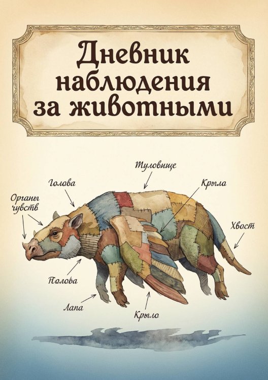 Обложка книги «Дневник наблюдения за животными, дизайн: "Метранпаж" универсальный, 100 страниц» — Нет автора, ISBN 9785521989447