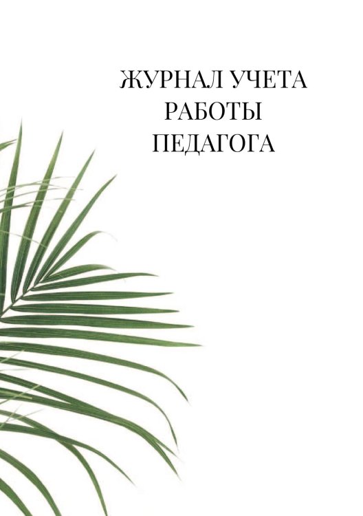 Журнал учета работы педагога дополнительного образования Журнал учета работы педагога дополнительного образования