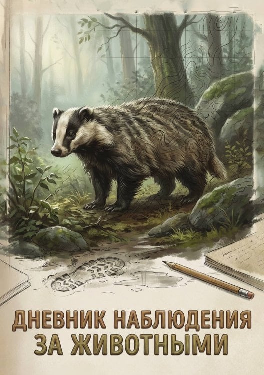 Обложка книги «Дневник наблюдения за животными, дизайн: "Метранпаж" универсальный, 100 страниц» — Нет автора, ISBN 9785521989416