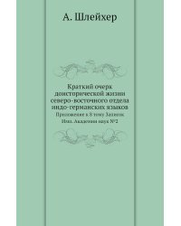 Краткий очерк доисторической жизни северо-восточного отдела индо-германских языков
