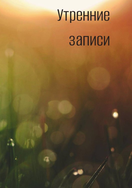 Обложка книги «Утренние записи, дневник» — автора нет, ISBN 9785521885770