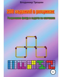 250 заданий в рисунках. Разрезание фигур и задачи со спичками
