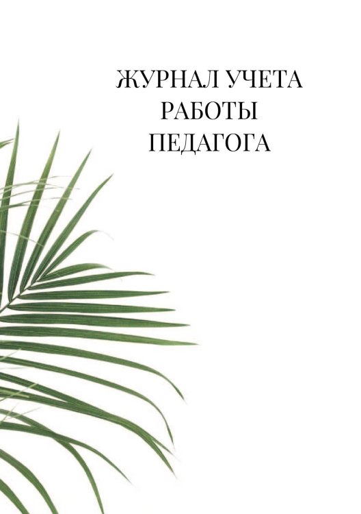 Журнал учета работы педагога дополнительного образования Журнал учета работы педагога дополнительного образования