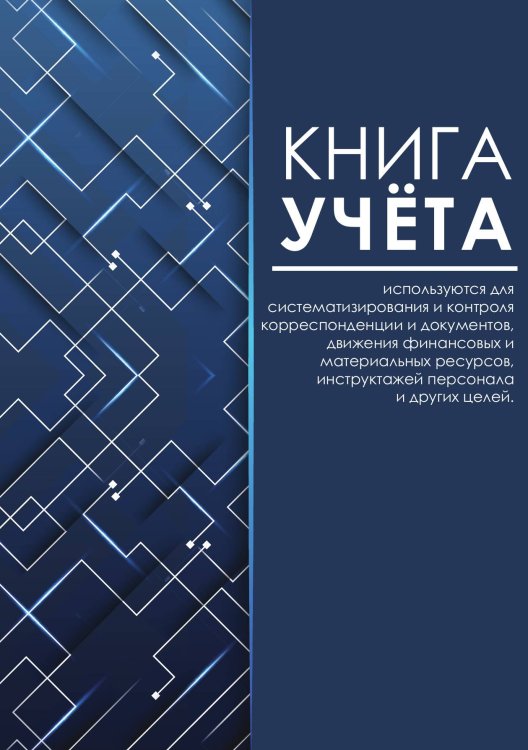 Книга учета (универсальная), голубое техно Книга учета (универсальная), голубое техно