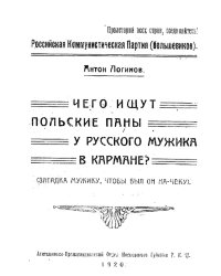 Чего ищут польские паны у русского мужика в кармане?