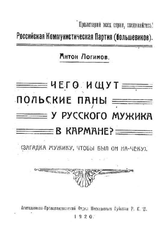 Чего ищут польские паны у русского мужика в кармане? Обложка книги «Чего ищут польские паны у русского мужика в кармане?» — Антон Логинов, ISBN 9785521968367