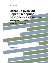 История русской церкви в период разделения её на две митрополии