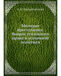 Молодые преступники. Вопрос уголовного права и уголовной политики