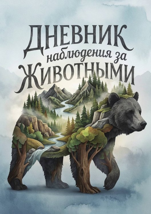 Обложка книги «Дневник наблюдения за животными, дизайн: "Метранпаж" универсальный, 100 страниц» — Нет автора, ISBN 9785521989201