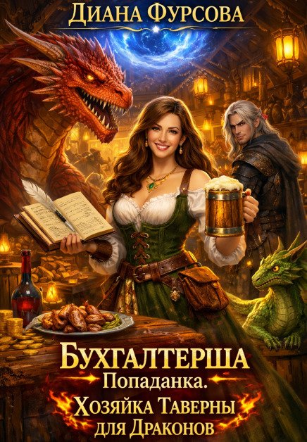 Обложка книги «Бухгалтерша-попаданка. Хозяйка таверны для драконов» — Диана Фурсова, ISBN 9785524017598