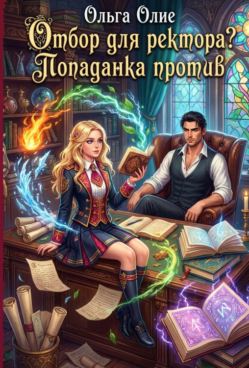 Обложка книги «Отбор для ректора? Попаданка против» — Ольга Олие, ISBN 9785524030412