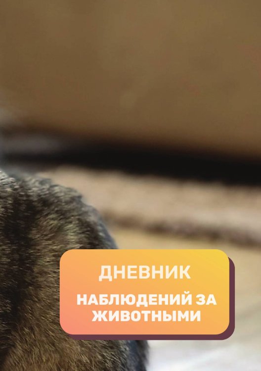 Обложка книги «Дневник наблюдения за животными, универсальный» — автора нет, ISBN 9785521890309