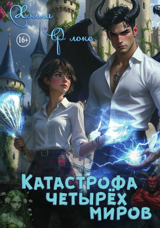 Обложка книги «Катастрофа четырёх миров» — Хэлла Флокс, ISBN 9785521991419