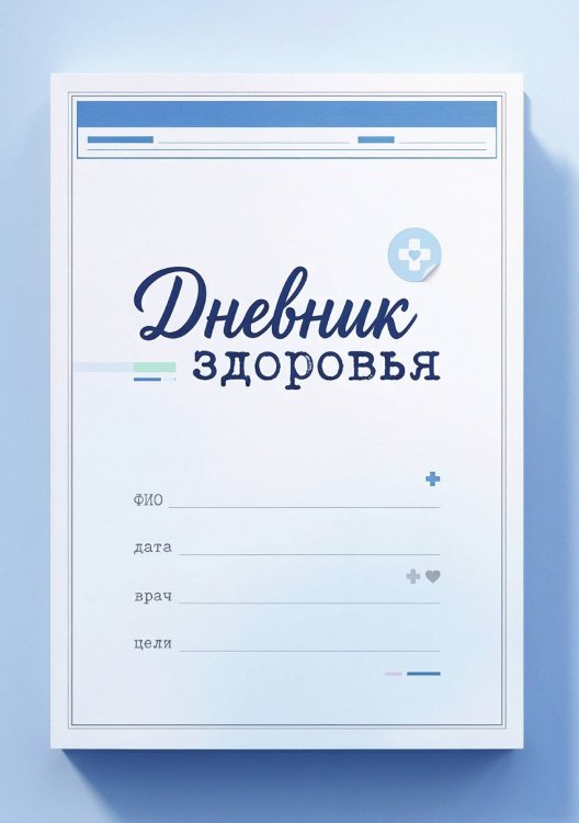 Обложка книги «Дневник здоровья, дизайн: "Метранпаж", 100 страниц, А5» — Нет автора, ISBN 9785521988761