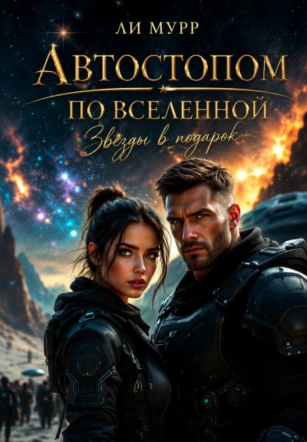 Обложка книги «Автостопом по Вселенной: звезды в подарок» — Ли Мурр, ISBN 9785524009227