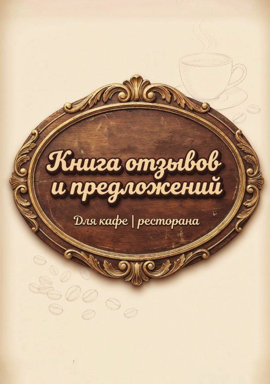 Обложка книги «Книга отзывов и предложений длия ресторана или кафе, дизайн: Ментранпаж, 40 страниц, А5.» — Нет автора, ISBN 9785521985180