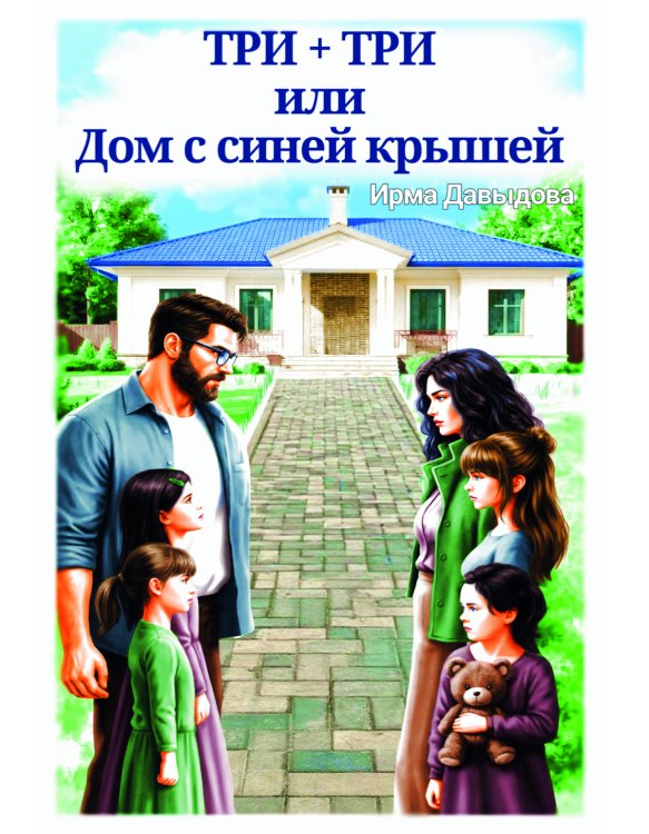 Обложка книги «Три плюс три, или "Дом с синей крышей"» — Ирма Давыдова, ISBN 9785524044587