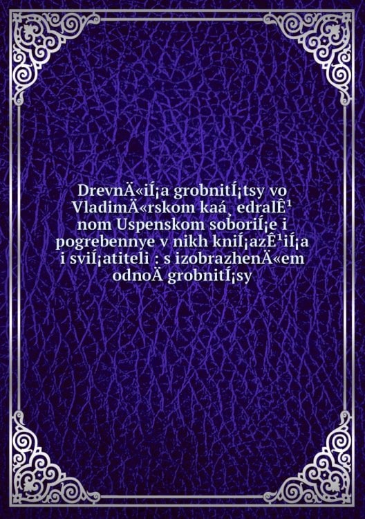 DrevnÄ«iÍ¡a grobnitÍ¡tsy vo VladimÄ«rskom kaá¸edralÊ¹nom Uspenskom soboriÍ¡e i pogrebennye v nikh kniÍ¡azÊ¹iÍ¡a i sviÍ¡atiteli : s izobrazhenÄ«em odnoÄ­ grobnitÍ¡sy