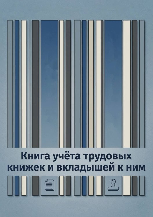 Обложка книги «Книга учета трудовых книжек и вкладыщей к ним, дизайн: "Ментранпаж", 100 страниц» — Нет автора, ISBN 9785521988327