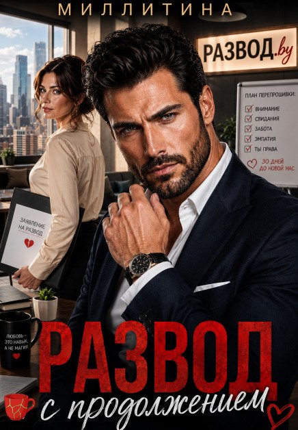 Обложка книги «Развод с продолжением» — Миллитина, ISBN 9785524060792
