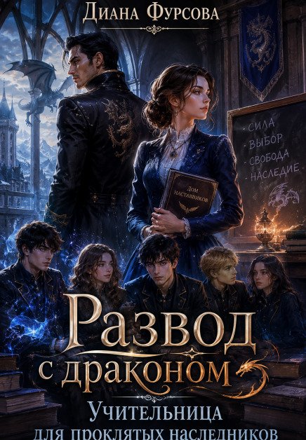 Обложка книги «Развод с драконом. Учительница для проклятых наследников» — Диана Фурсова, ISBN 9785524019400