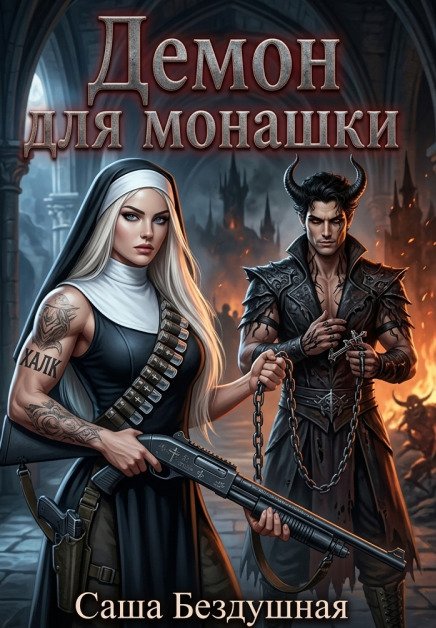 Обложка книги «Демон для монашки» — Саша Бездушная, ISBN 9785524012821