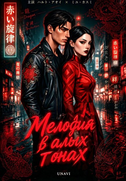 Обложка книги «Мелодия в алых тонах» — UNAVI, ISBN 9785524016881