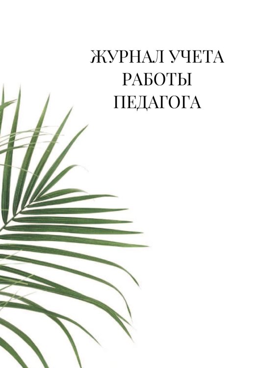 Журнал учета работы педагога дополнительного образования Журнал учета работы педагога дополнительного образования