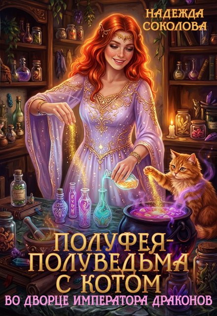 Обложка книги «Полуфея-полуведьма с котом во дворце императора драконов» — Надежда Соколова, ISBN 9785524040442