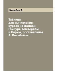 Таблица для вычисления курсов на Лондон, Гамбург, Амстердам и Париж, составленная А. Кильбахом
