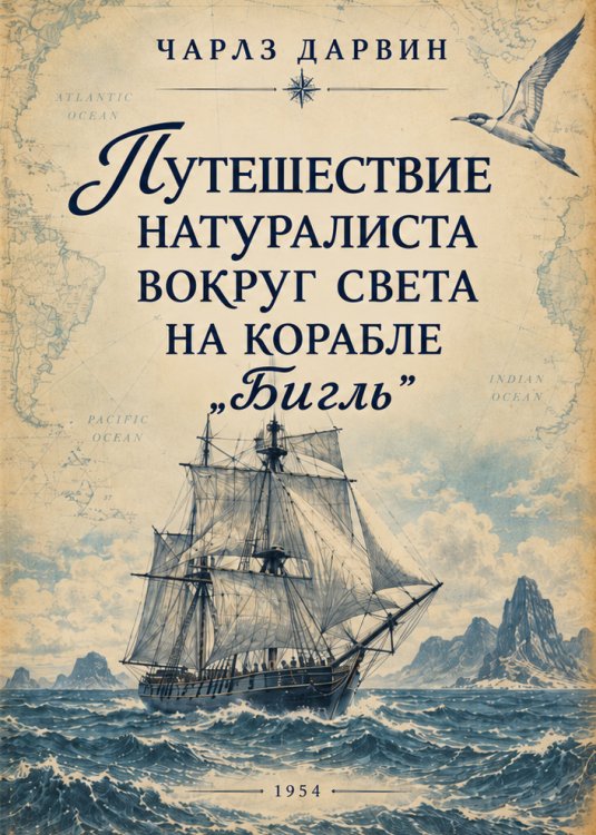 Обложка книги «Путешествие натуралиста вокруг света на корабле «Бигль»» — Чарлз Дарвин, ISBN 9785885429801