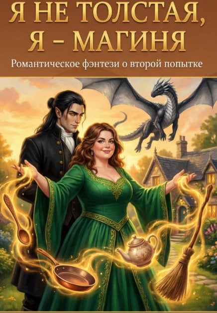 Обложка книги «Я не толстая, я - магиня!» — Татьяна Лив, ISBN 9785524067418