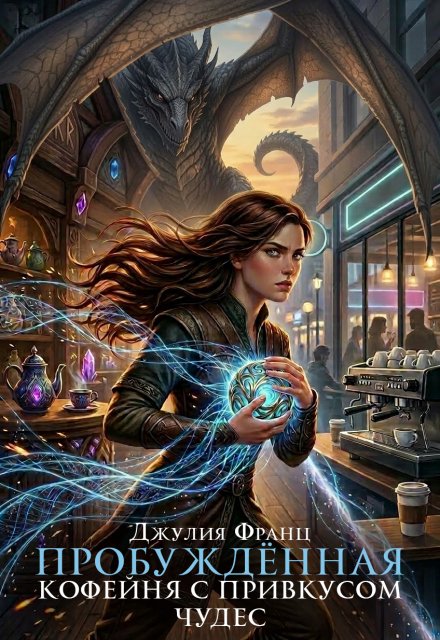 Обложка книги «Пробуждённая: Кофейня с привкусом чудес» — Julia Franz, ISBN 9785524032799