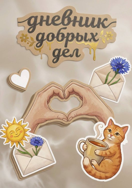 Обложка книги «Дневник добрых дней: Инструмент Психолога для Счастья, дизайн "Метранпаж"» — Нет автора, ISBN 9785521986170