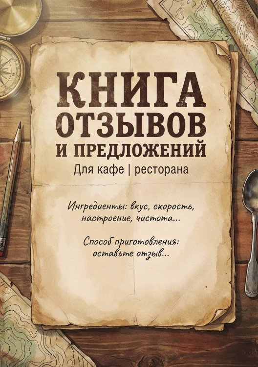 Обложка книги «Книга отзывов и предложений длия ресторана или кафе, дизайн: Ментранпаж, 40 страниц, А5.» — Нет автора, ISBN 9785521985135